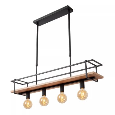 Lucide Milonga - lampe suspendue - 100 x 20 x 130 cm - noir