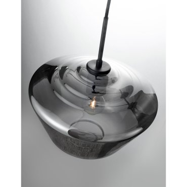 Nova Luce Veiro - lampe suspendue - Ø 30 x 120 cm - noir et chrome