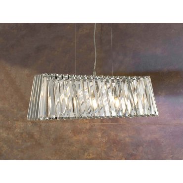 Searchlight Tiara - lampe suspendue - 67 x 24 x 150 cm - chrome et transparent