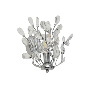 Searchlight Bouquet - applique murale avec interrupteur à tirette - 26 x 19 x 28 cm - chrome et transparent