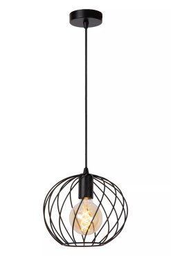 Lucide Danza - lampe suspendue - Ø 25 x 150 cm - noir