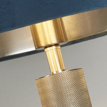 Searchlight London - lampe à poser - Ø 38 x 63 cm - argent et bleu-vert