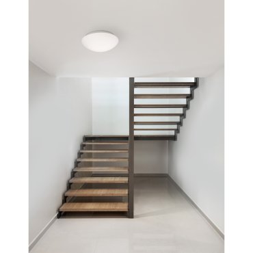 Nova Luce Brest - plafonnier de salle de bains - Ø 23 x 10,5 cm - IP44 - blanc
