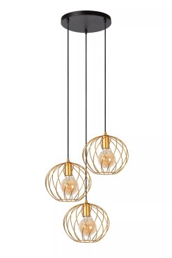 Lucide Danza - lampe suspendue - Ø 50 cm x 165 cm - or
