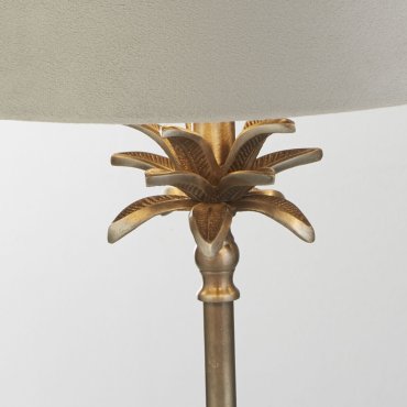 Searchlight Palm - lampe à poser - Ø 38 x 65 cm - nickel antique et gris