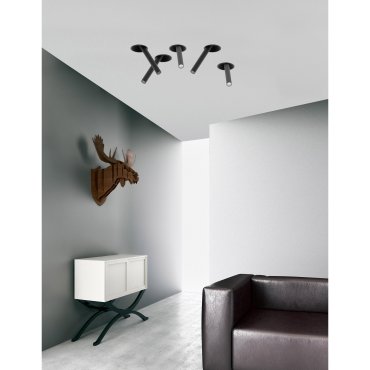 Nova Luce Zetan - spot encastré - Ø 92 mm, dimension d'encastrement Ø 82 mm - LED 5W incluse - noir