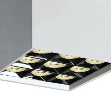 ONE Light Mirror Square Boxes - plafonnier - 12,3 x 12,3 x 8,8 cm - 30W LED inclus - blanc