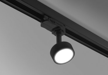 Century Italia Regia Mini - spot sur rail triphasé - Ø 5,8 x 12,3 cm - 7W LED inclus - 3000K - noir