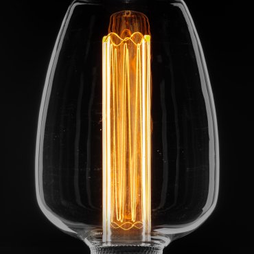 ETH Deco Filament LED 43S - 11 x 20 cm - E27 - 3 niveaux de gradation - 1W/2,5W/5W - 1800K - verre fumé