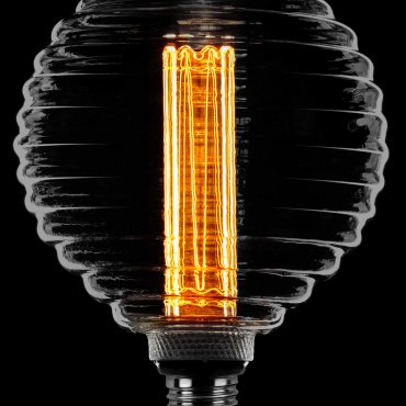 ETH Deco Filament LED carbone - E27 - 3 niveaux de gradation - 1W/2.5W/5W - 1800K - verre fumé