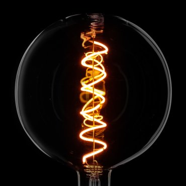 ETH Globe Filament Spiral LED - Ø 20 cm - E27 - 4W dimmable - 2200K - titane verre fumé