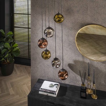 Vico Stellar - lampe suspendue - Ø 50 x 180 cm - noir