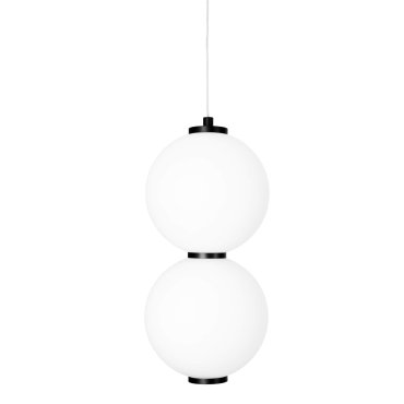 Maxlight Tama - lampe suspendue - Ø 16 x 170 cm - 16W LED inclus - noir et blanc