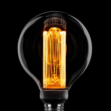 ETH LED Filament Globe - E27 - 3 niveaux de gradation - 5W - 1800K - titane fumé