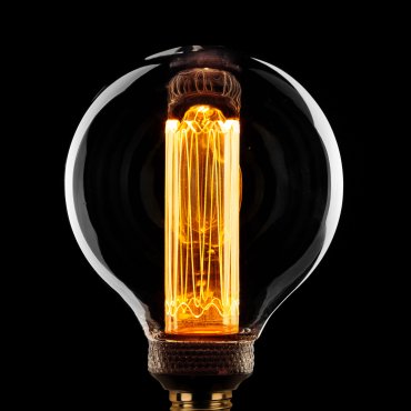 ETH LED Filament Globe - Ø 9,5 cm - E27 - 3 niveaux de gradation - 5W - 1800K - transparent