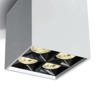 ONE Light Mirror Square Boxes - plafonnier - 8,5 x 8,5 x 8,8 cm - 15W LED inclus - blanc