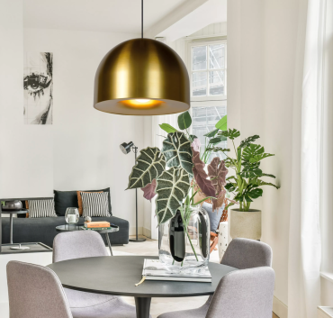 Lucide Akron - lampe suspendue - Ø 50 x 240 cm - or/laiton mat