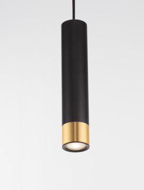 Nova Luce Picto - lampe suspendue - Ø 6 x 230 cm - noir et or