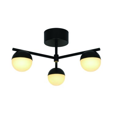 Nordlux Contina - plafonnier 3L - 48,5 x 25,3 cm - noir