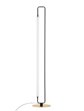 Nova Luce Wetro - lampadaire - 28 x 150 cm - 32W LED inclus - noir mat et or