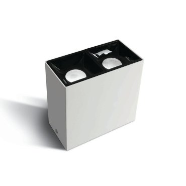 ONE Light Surface Shop Square Boxes - plafonnier - 10,5 x 5,4 x 10 cm - 2 x 7W LED inclus - blanc