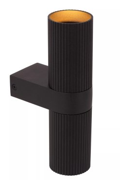 Lucide Clubs - applique murale - 10,8 x 5,6 x 21 cm - noir