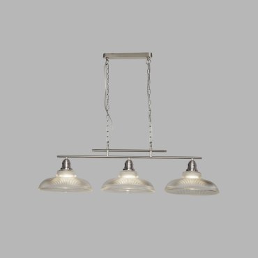 Searchlight Bistro III - lampe suspendue - 103 x 31 x 82 cm - argent satiné