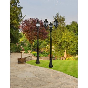 Searchlight Bel Aire - lampadaires - Ø 16 x 220,5 cm - IP23 - noir