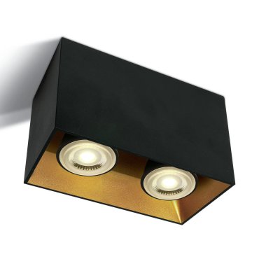 MODÈLE D’EXPOSITION - ONE Light GU10 Cylindres carrés décoratifs - plafonnier - 16,5 x 8,3 x 9,4 cm - noir