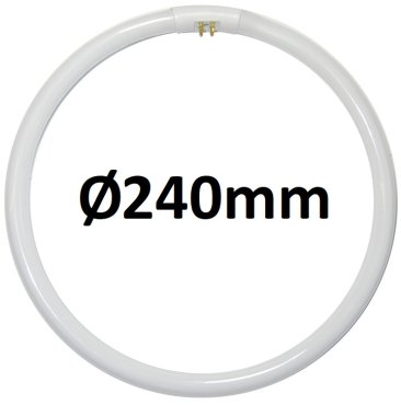 Lampe fluorescente Lucide - Ø 24 cm - T5-4pin - 32W non-dimmable - 2700K - blanc