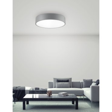 Nova Luce Roda - plafonnier - Ø 40 x 10 cm - 30W LED inclus - gris - couleur de lumière blanc chaud