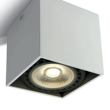 ONE Light R111 GU10 plafonnier - spot en saillie 1L - 12 x 12 x 11,5 cm - blanc