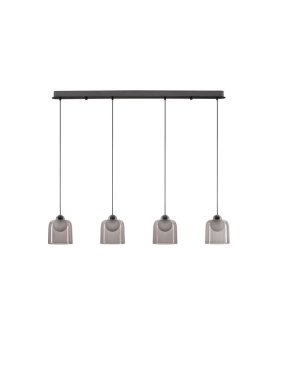 Nova Luce Dione - lampe suspendue - Ø 14 x 100 x 200 cm - 20W LED inclus - noir sablé