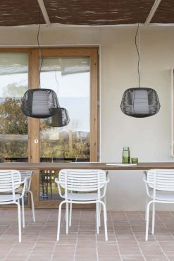 Faro Nara - lampe suspendue - Ø 46 x 35,4 cm - IP65 - noir mat
