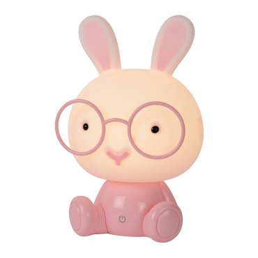 Lucide Dodo Rabbit - lampe enfant - 30 cm - 3W LED dimmable inclus - rose