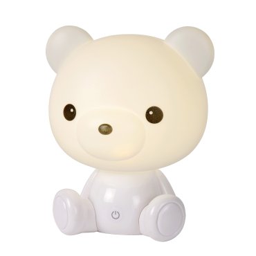 Lucide Dodo Bear - lampe enfant - 25 cm - 3W LED dimmable inclus - blanc