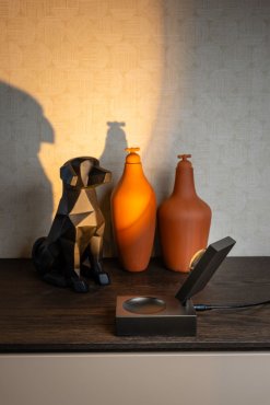 ETH Jake Cube - lampe de table - 8 x 12 x 15 cm - gradation à 3 niveaux - LED 10W inclus - noir