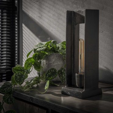 MODÈLE D’EXPOSITION - Vico H Frame - lampe à poser - 13 x 13 x 37 cm - nickel noir