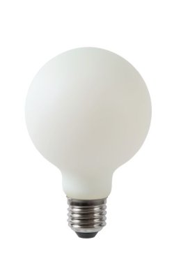 Lucide Ampoule à filament LED - Ø 8 cm - E27 - 5W dimmable - 2700K - opale