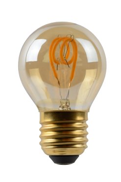 Lucide Ampoule à filament LED - Ø 4,5 x 7 cm - E27 - 3W dimmable - 2200K - ambre
