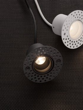 Nova Luce Uho - spot encastré - Ø 68 mm - taille d'encastrement 40 mm - 3W LED inclus - noir