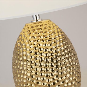 Searchlight Nadine - lampe à poser - Ø 48 x 45 cm - or et crème