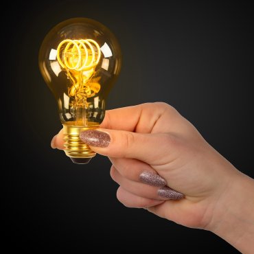 Lucide Ampoule à filament LED - Ø 6 x 10,5 cm - E27 - 5W dimmable - 2200K - ambre