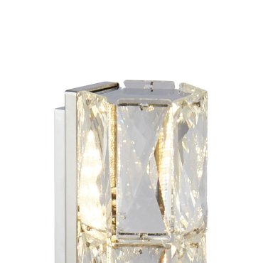 Searchlight Remy - lampe à poser - Ø 15 x 40 cm - 12W LED dimmable inclus - chrome et transparent