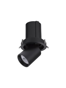 Nova Luce Naruto - spot à encastrer - Ø 95 mm à encastrer - 15W LED inclus - noir - couleur de lumière blanc chaud