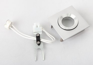 Maxlight Shower - spot encastrable 1L - 60 x 60 mm, Ø 46 mm encastrable - IP44 - aluminium brossé