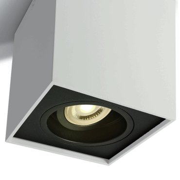 ONE Light GU10 Cylindres carrés ajustables - spot en saillie 1L - 9,6 x 9,6 x 12,5 cm - blanc