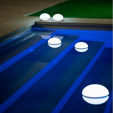 New Garden Coco - source lumineuse portable rechargeable avec télécommande - Ø 11 x 8 cm - 9W LED dimmable inclus - IP68 - blanc