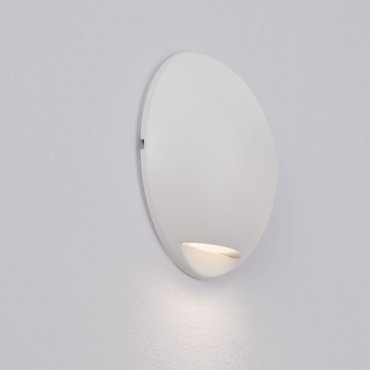 Nova Luce Passo - applique murale extérieure - Ø 12 x 4 cm - 3W LED inclus - IP65 - blanc sablé