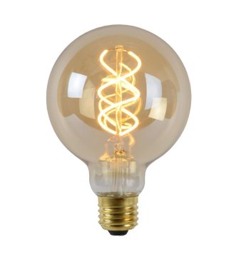 Lucide Ampoule à filament LED - Ø 9,5 x 13,8 cm - E27 - 4,9W dimmable - 2200K - ambre